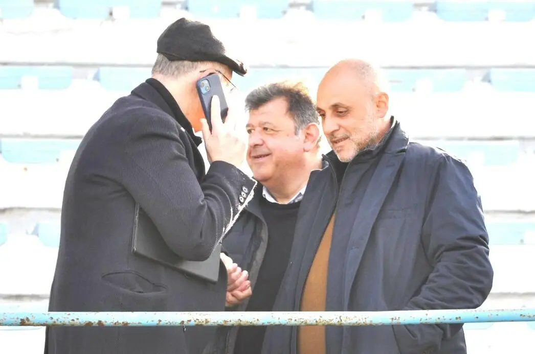 Fabio Montesano e Luigi Stompo al De Simone (foto Enna calcio)