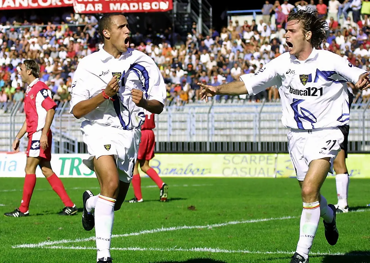 Lorenzo Stovini con la maglia del Lecce Getty Images via onefootball by Grazia Neri