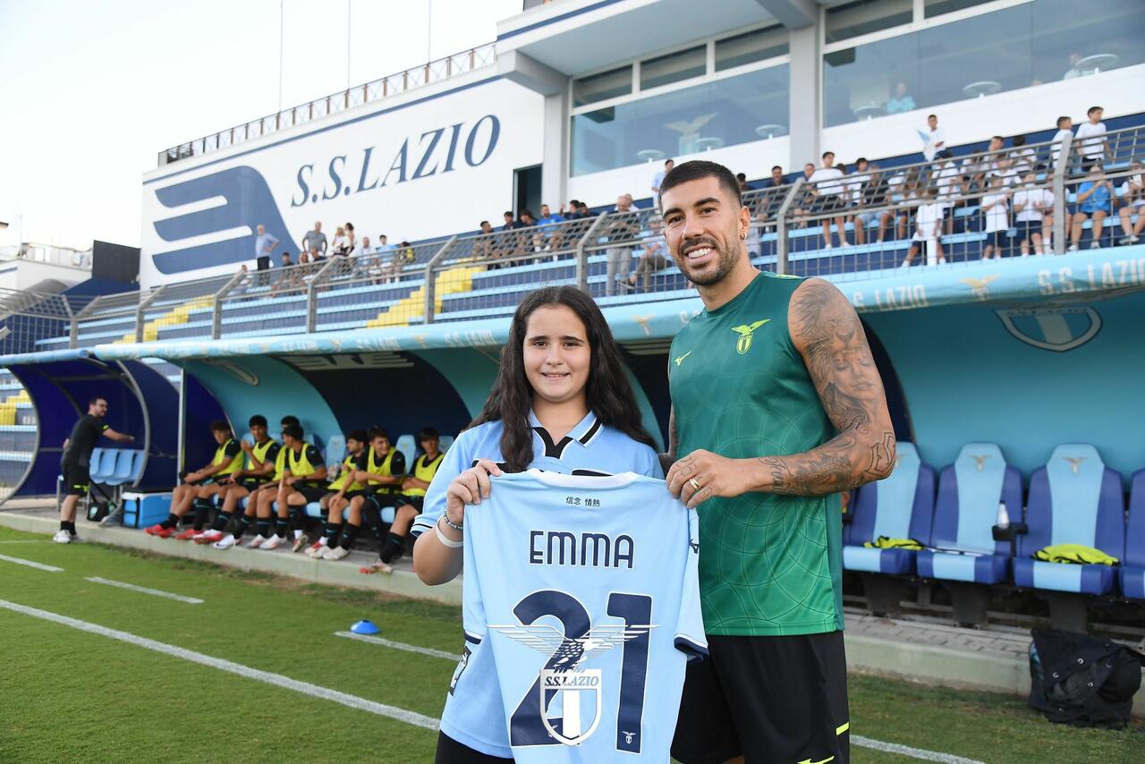 Emma con Zaccagni - S.S.Lazio -