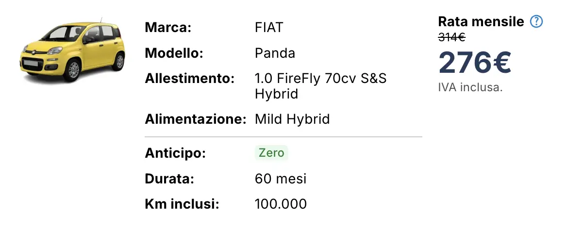 noleggio panda roma