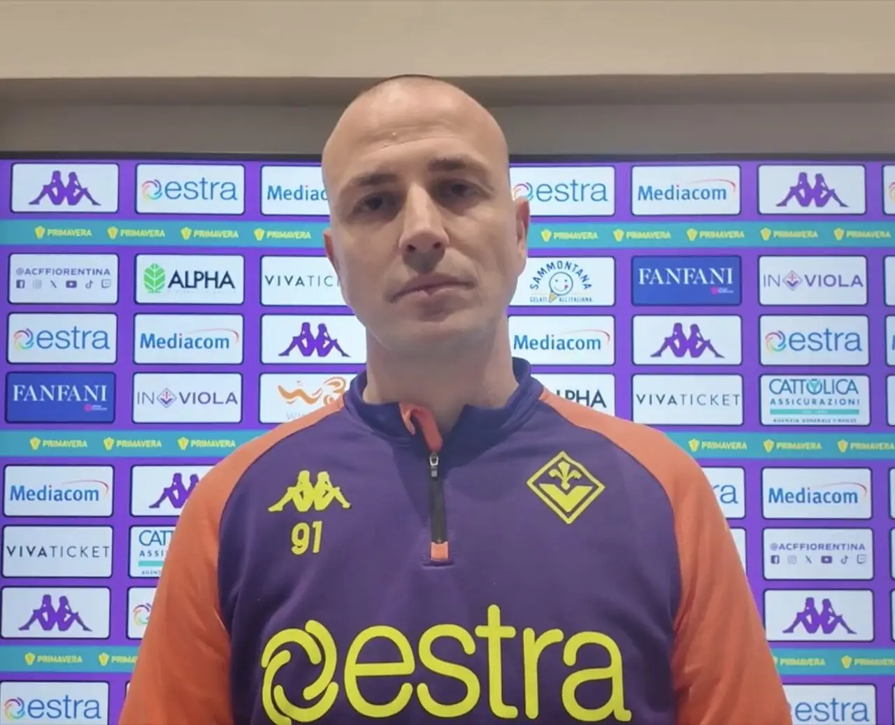 Il vice allenatore della Fiorentina Primavera, Luca Antonelli