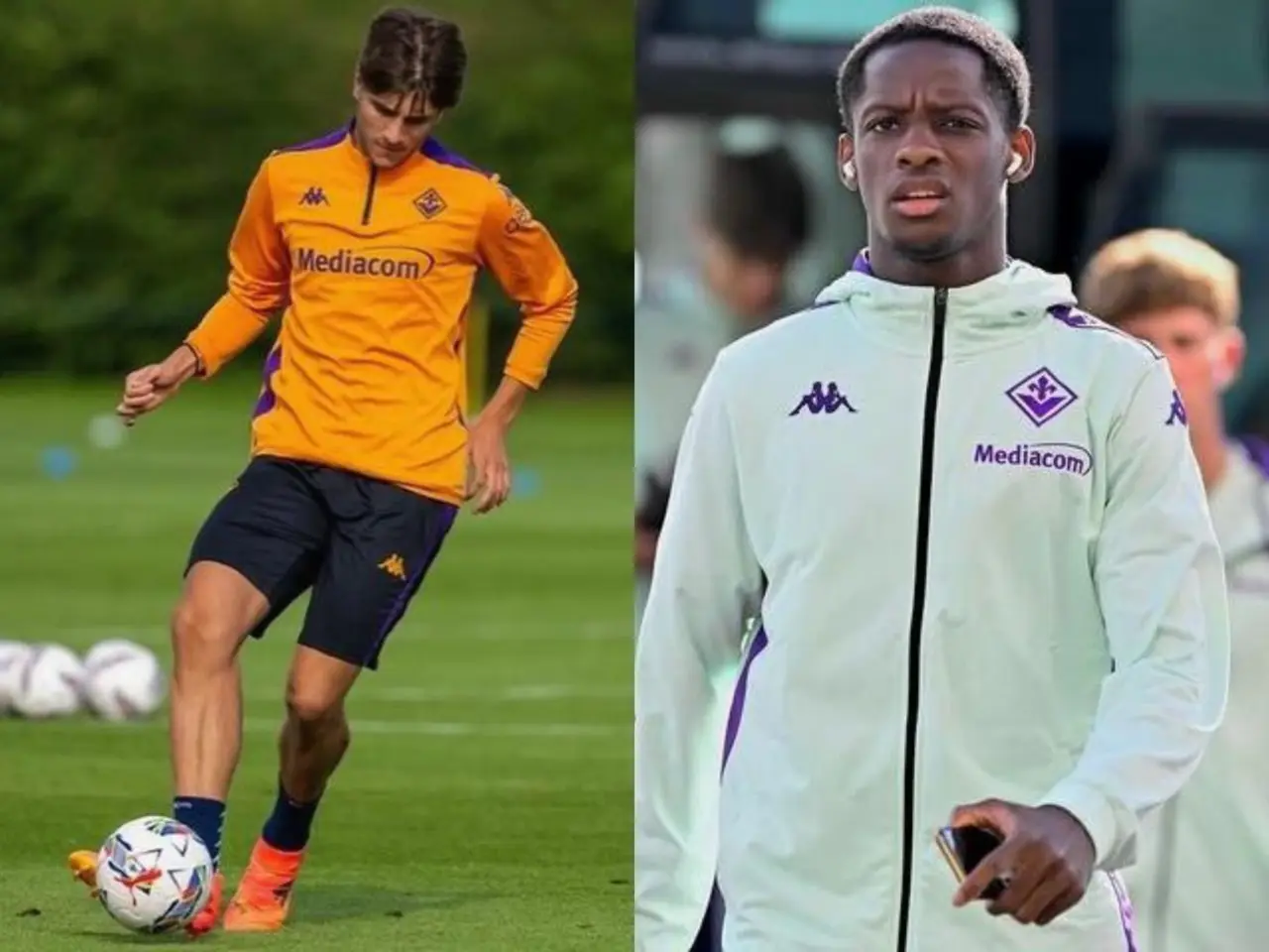 I due giovani difensori della Fiorentina, Baroncelli e Kouadio