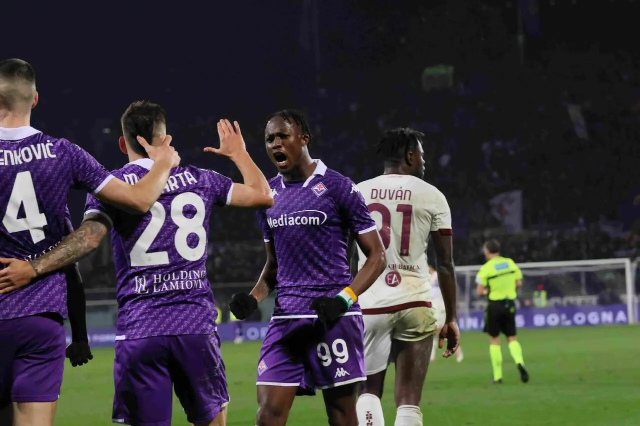Tutta la gioia di Kouame. Foto: Vicario/Fiorentinanews.com