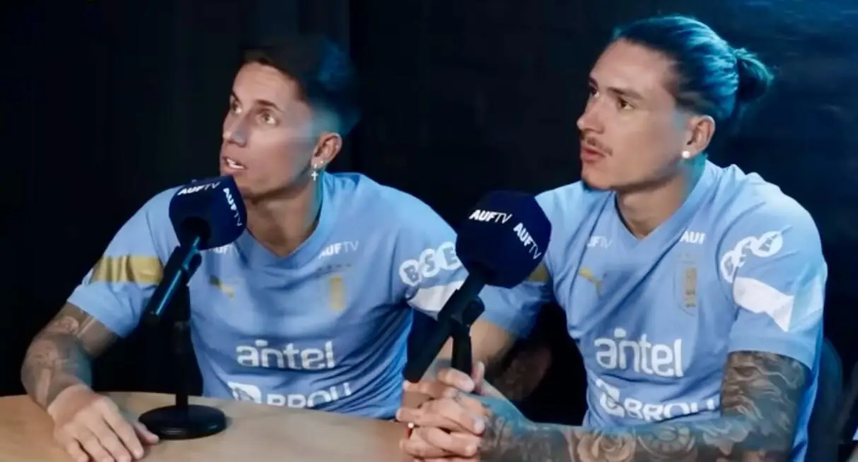Brian Rodriguez assieme a Darwin Nunez con l’Uruguay