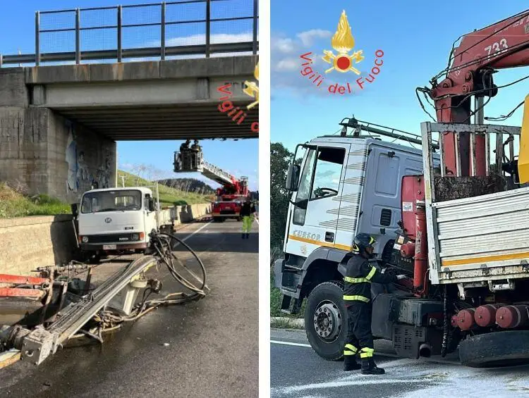 Il luogo dell'incidente sulla Statale 107 "Silana-Crotonese"