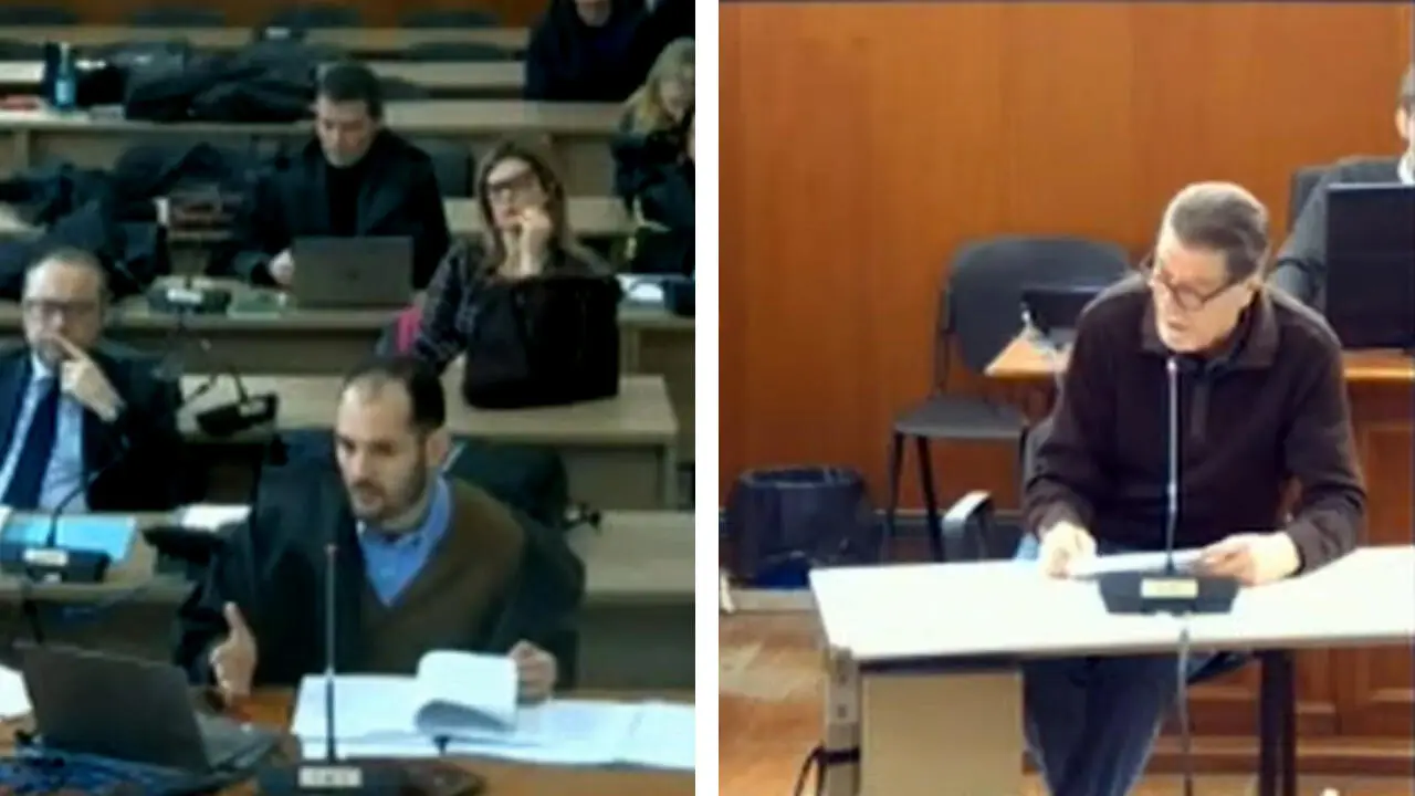 A sinistra: il pm Rho; a destra: l'imputato Sculco