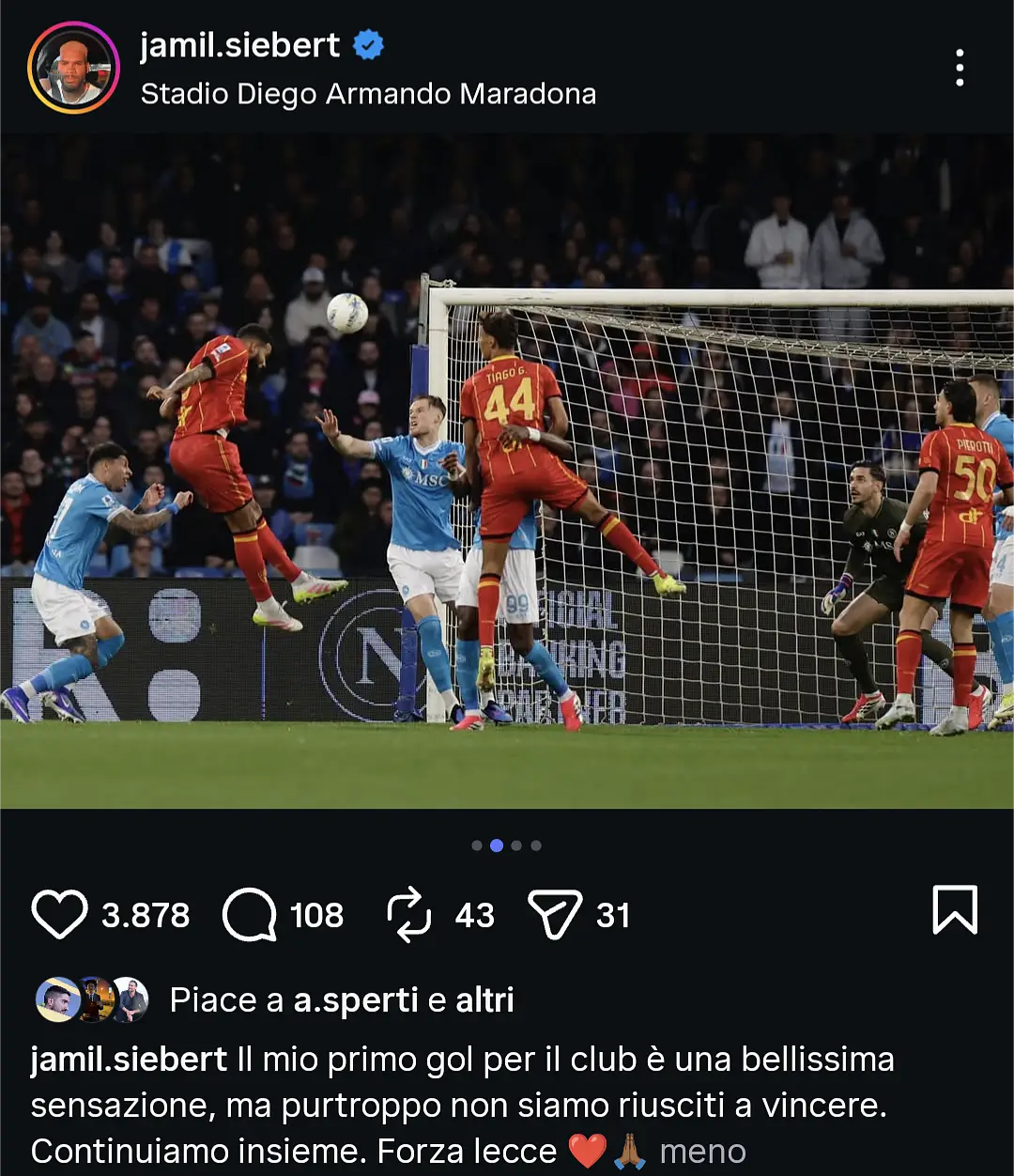 Post di Siebert su Instagram