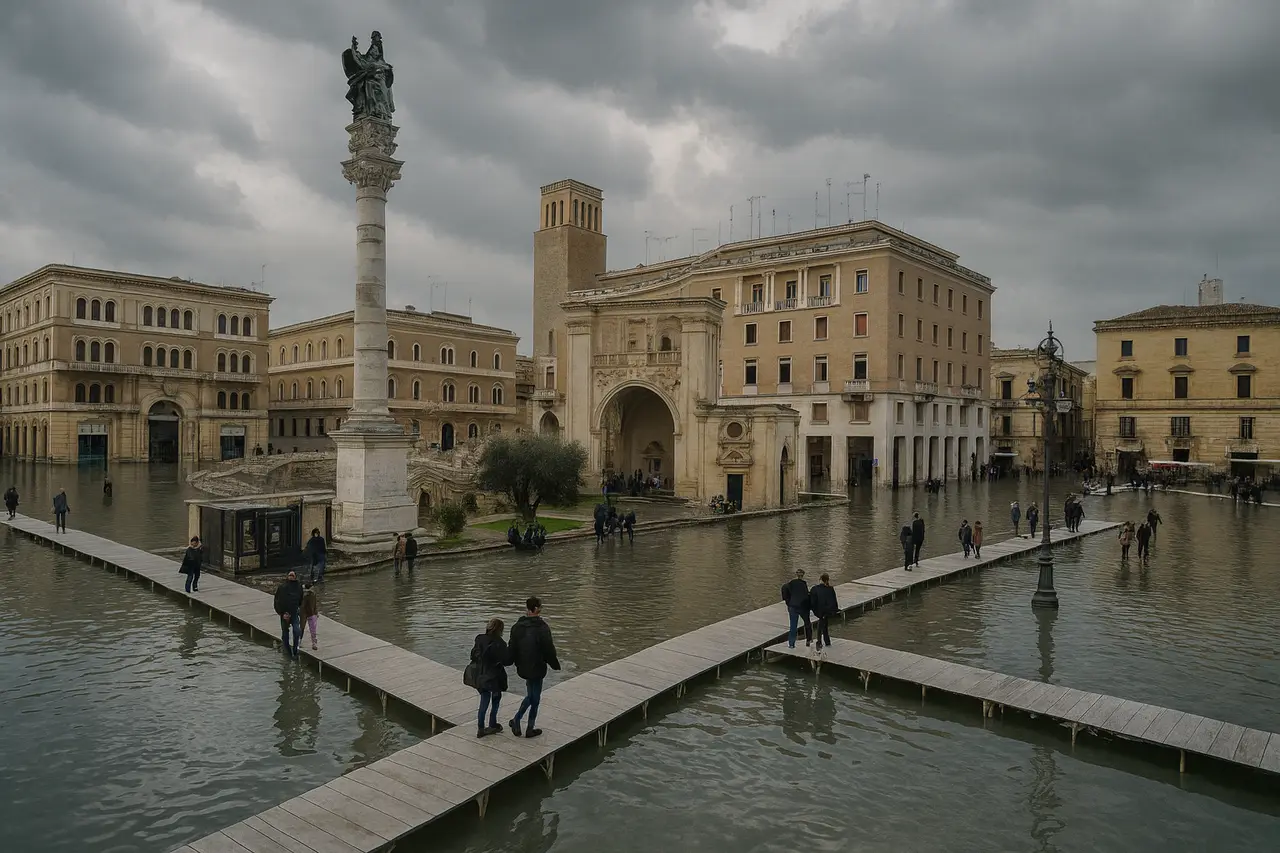 piazza sant'oronzo come Venezia secondo lo studio