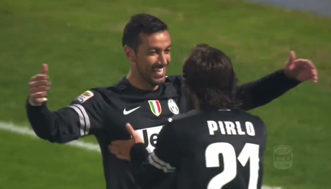 Fabio Quagliarella e Andrea Pirlo