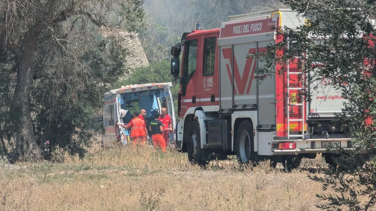 I soccorritori sul luogo del sinistro