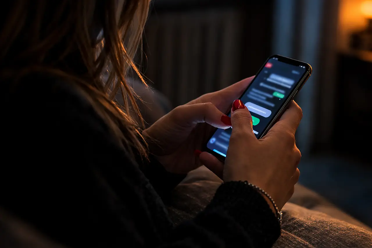 chat smartphone donna