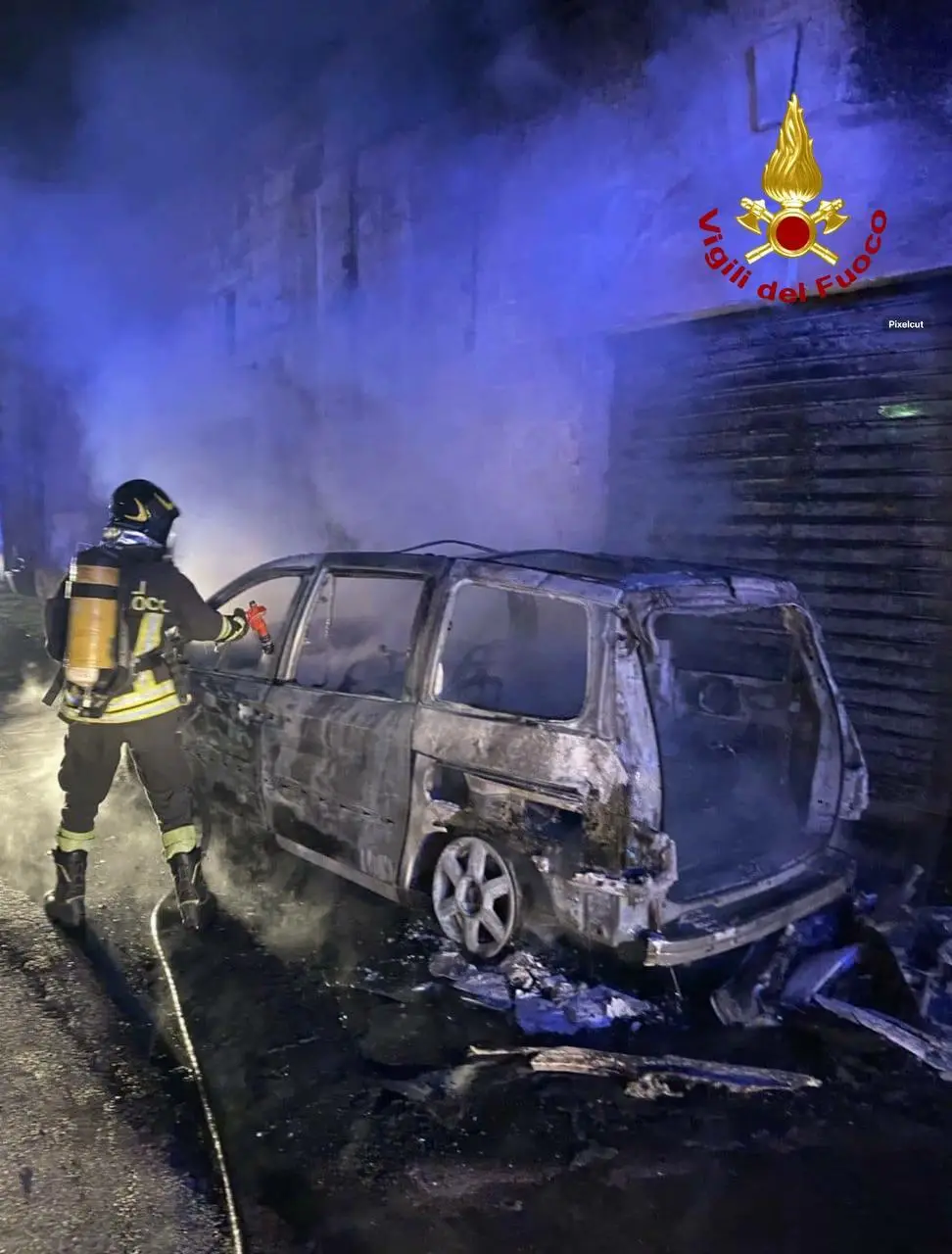 Incendio auto