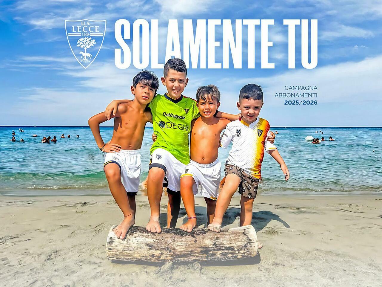 bambini a mare campagna abbonamenti Lecce 25/26