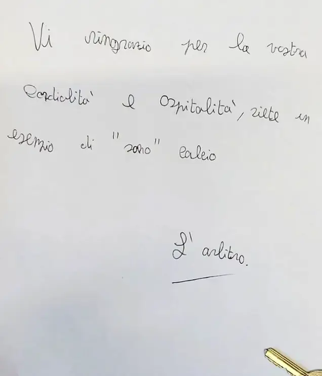 lettera arbitro