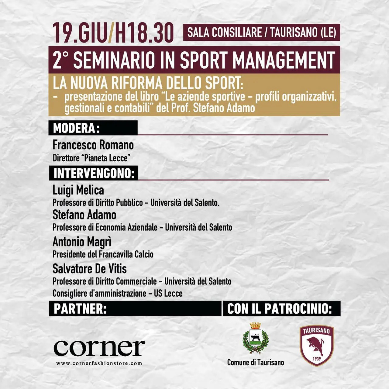Seminario Sport e Management Taurisano