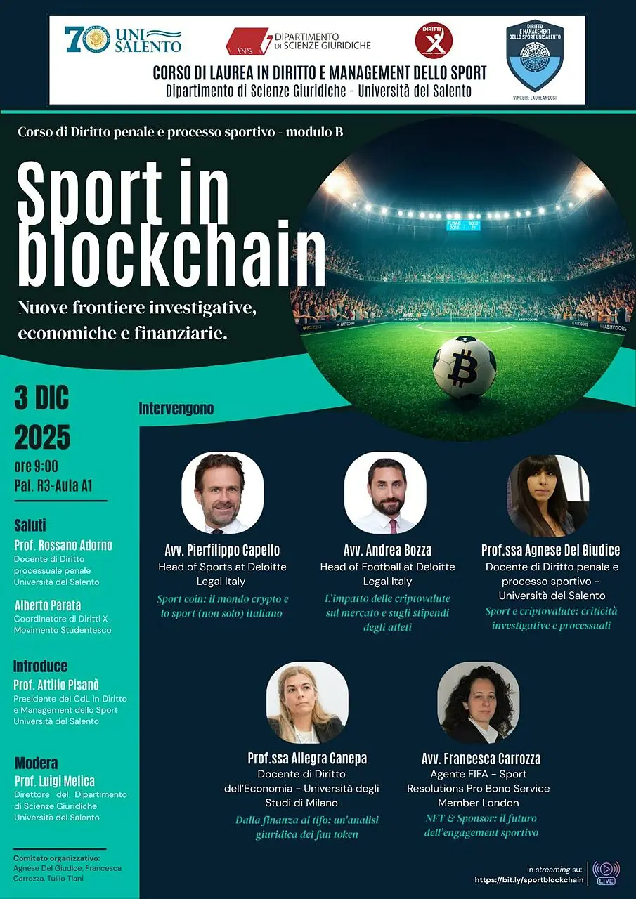 sport in blockchain locandina