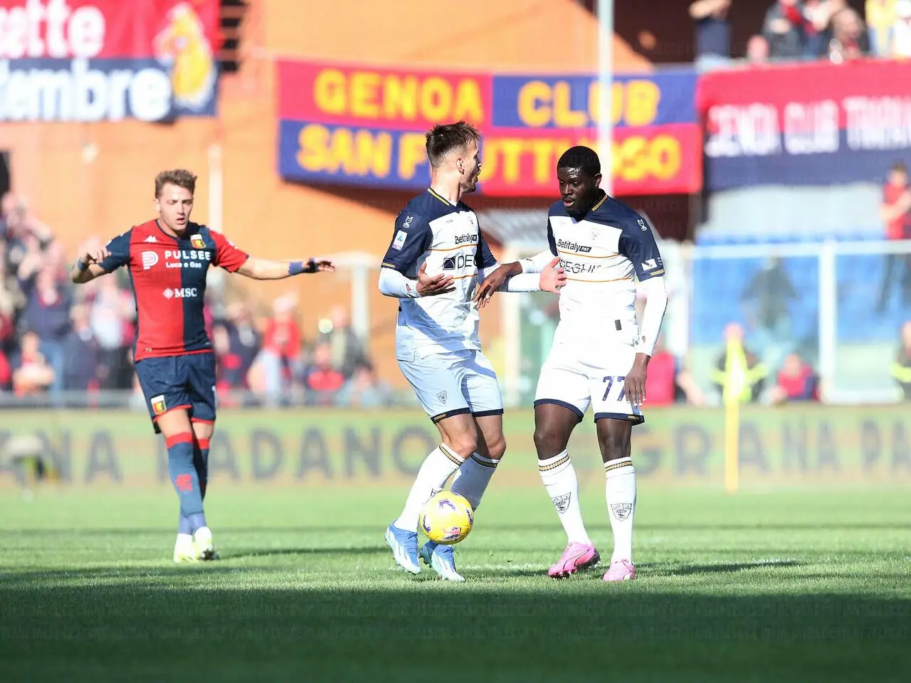 genoa-lecce con retegui, oudin e kaba