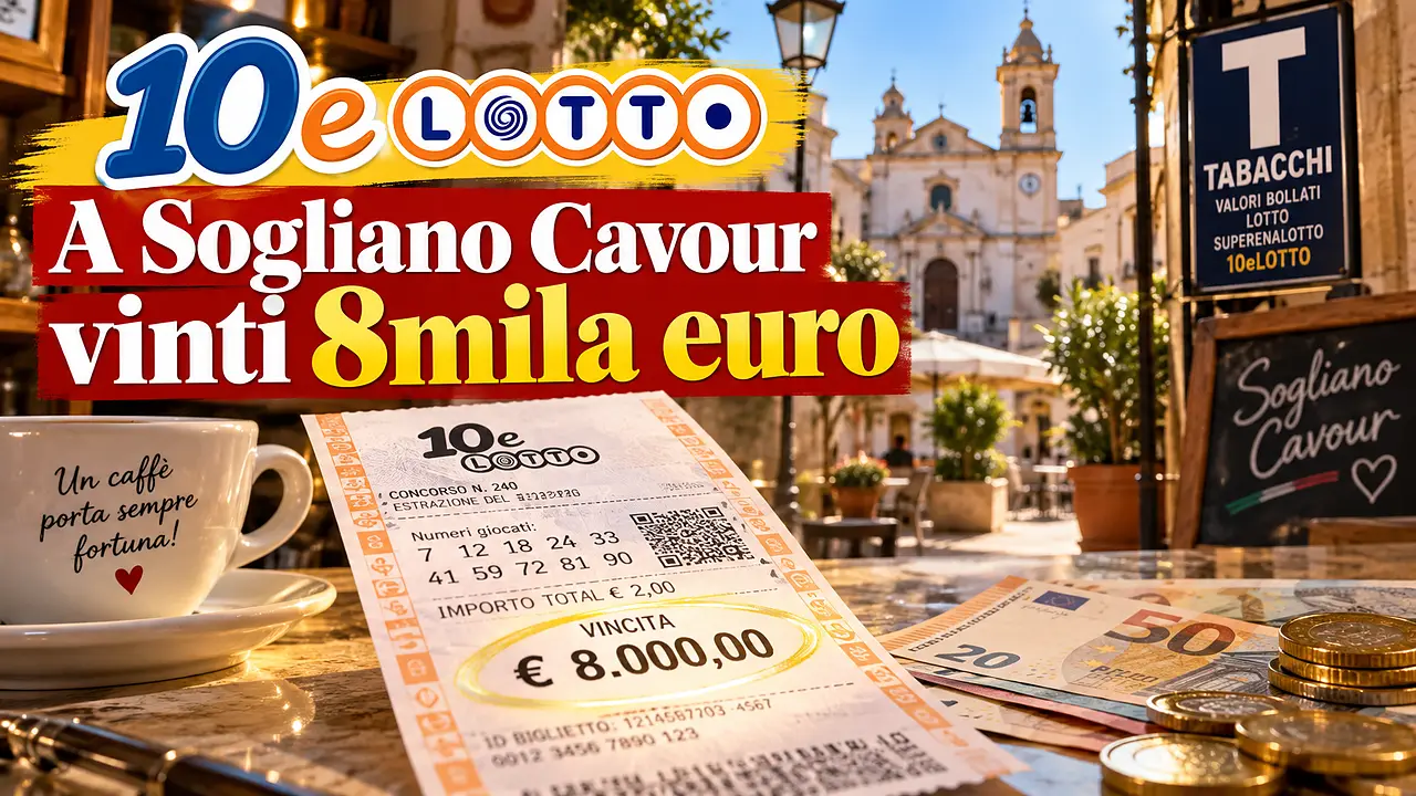 1010eLotto, a Sogliano Cavour vinti 8mila euro