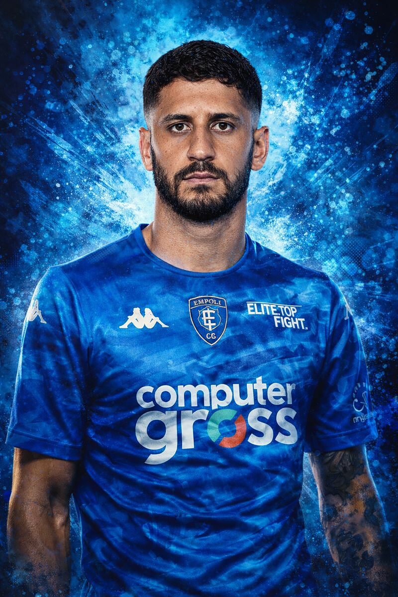 Rafia con la maglia dell'empoli