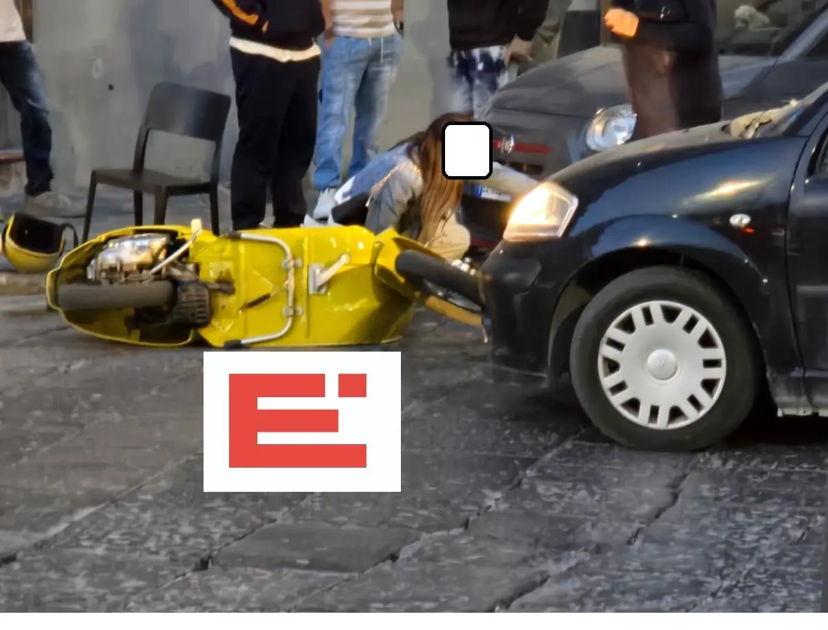 L'incidente in via Capillo a Maddaloni