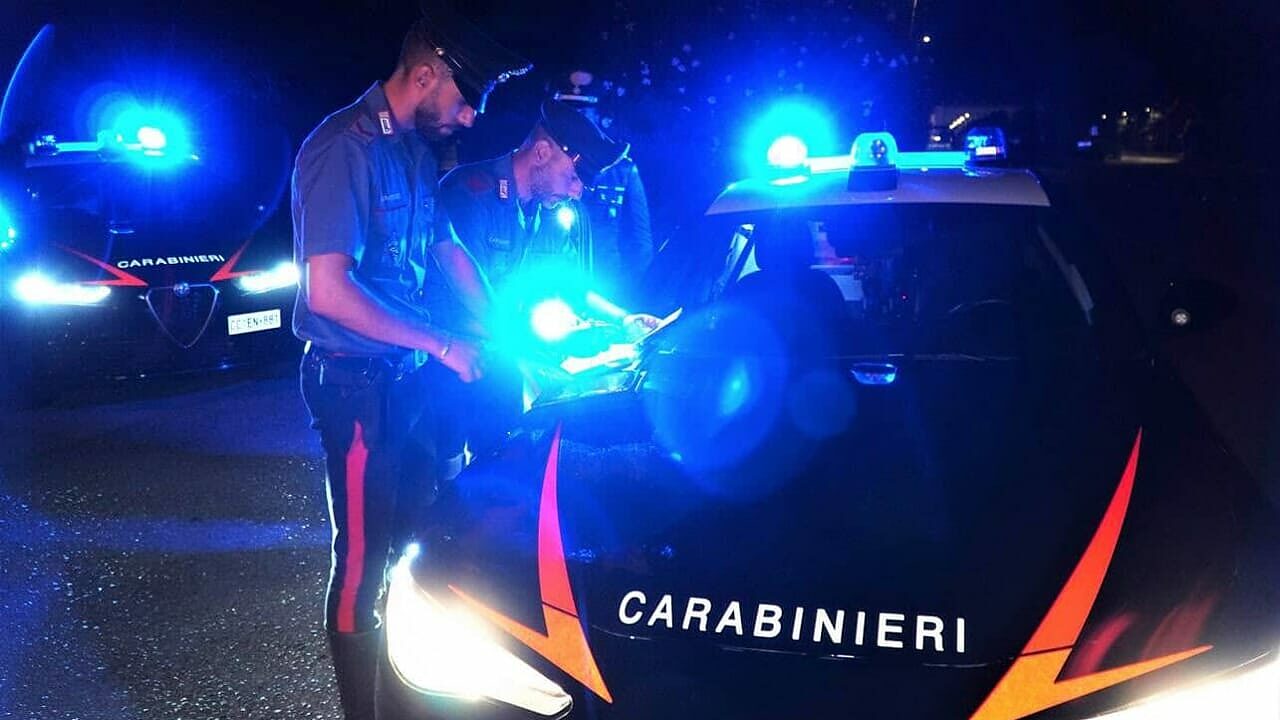 L'intervento dei carabinieri
