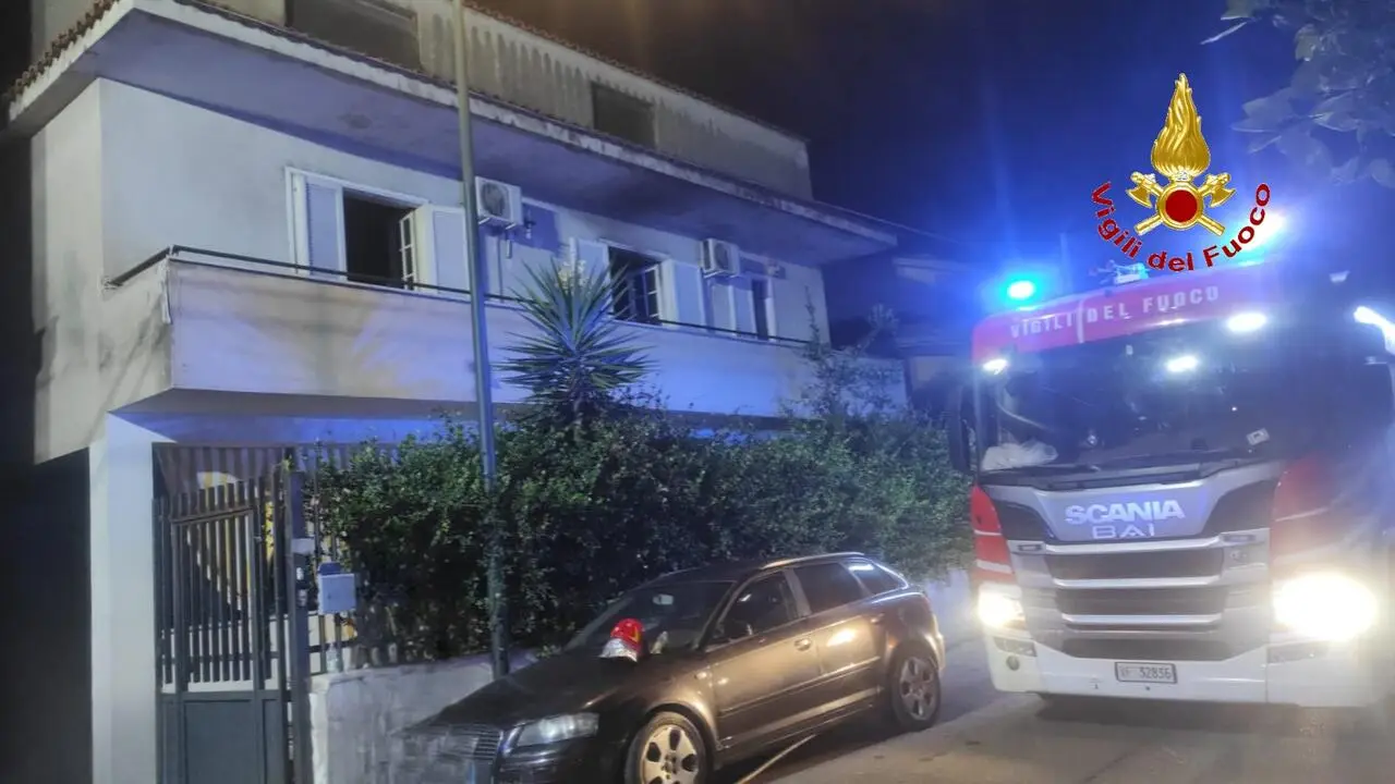 Incendio nella villetta