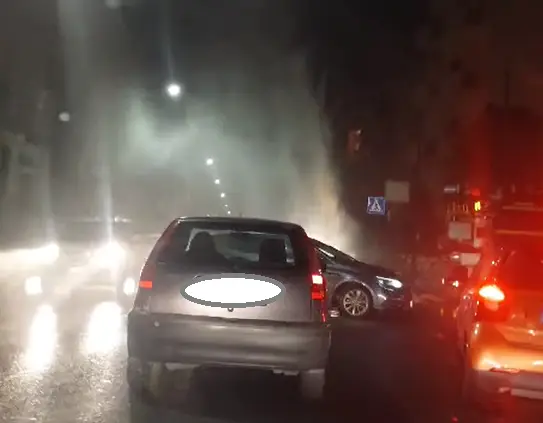 Maxi geyser lungo via Caudina