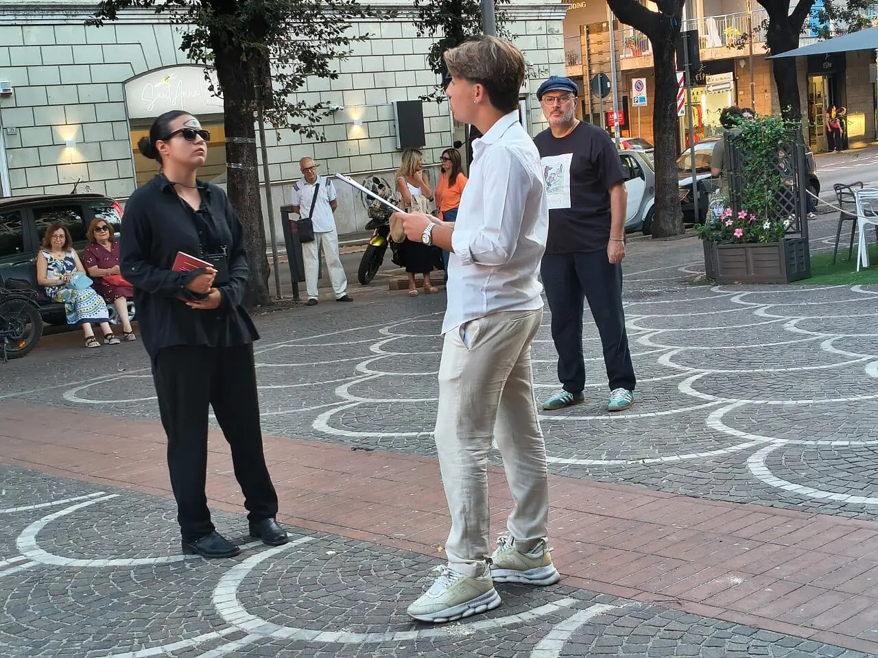 Un momento dell'iniziativa a piazza Sant'Anna a Caserta