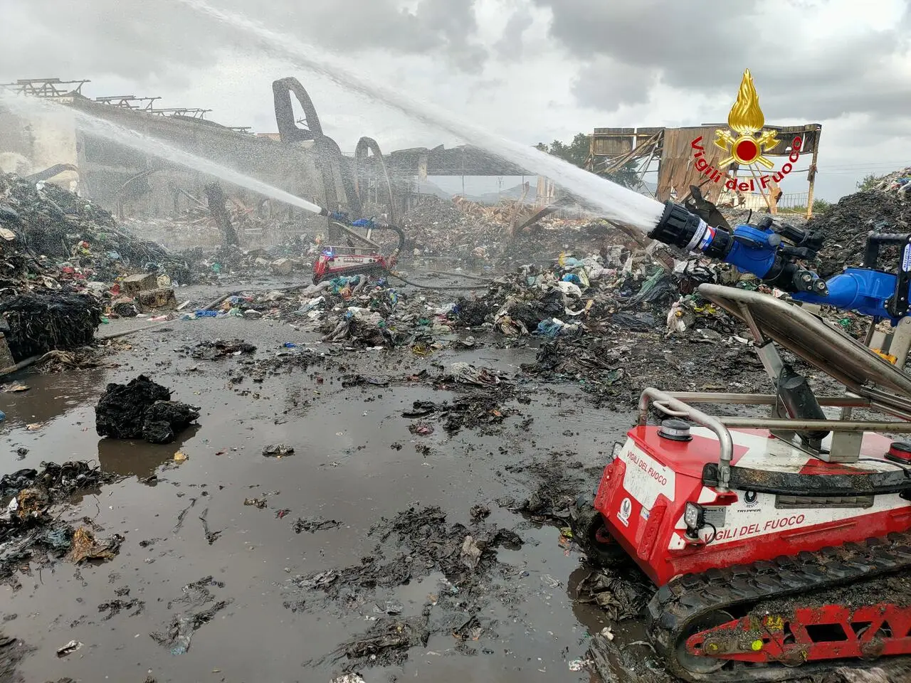 Incendio alla "Campania Energia"