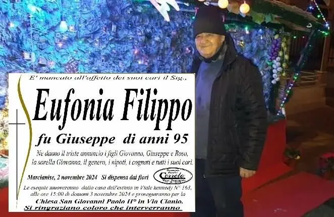 E' morto Filippo Eufonia. Rinomata la sua passione per il Napoli e i presepi