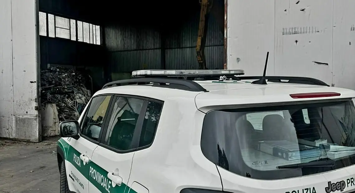 Il sequestro della polizia provinciale