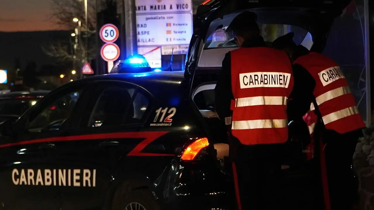 L'intervento dei carabinieri