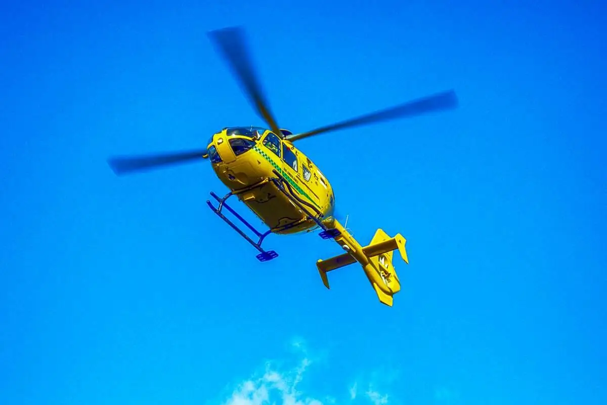 Bambina trasferita in ospedale con l'eliambulanza