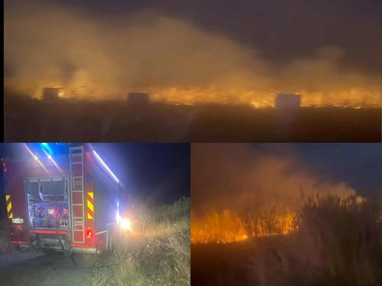 Il doppio incendio sul Litorale