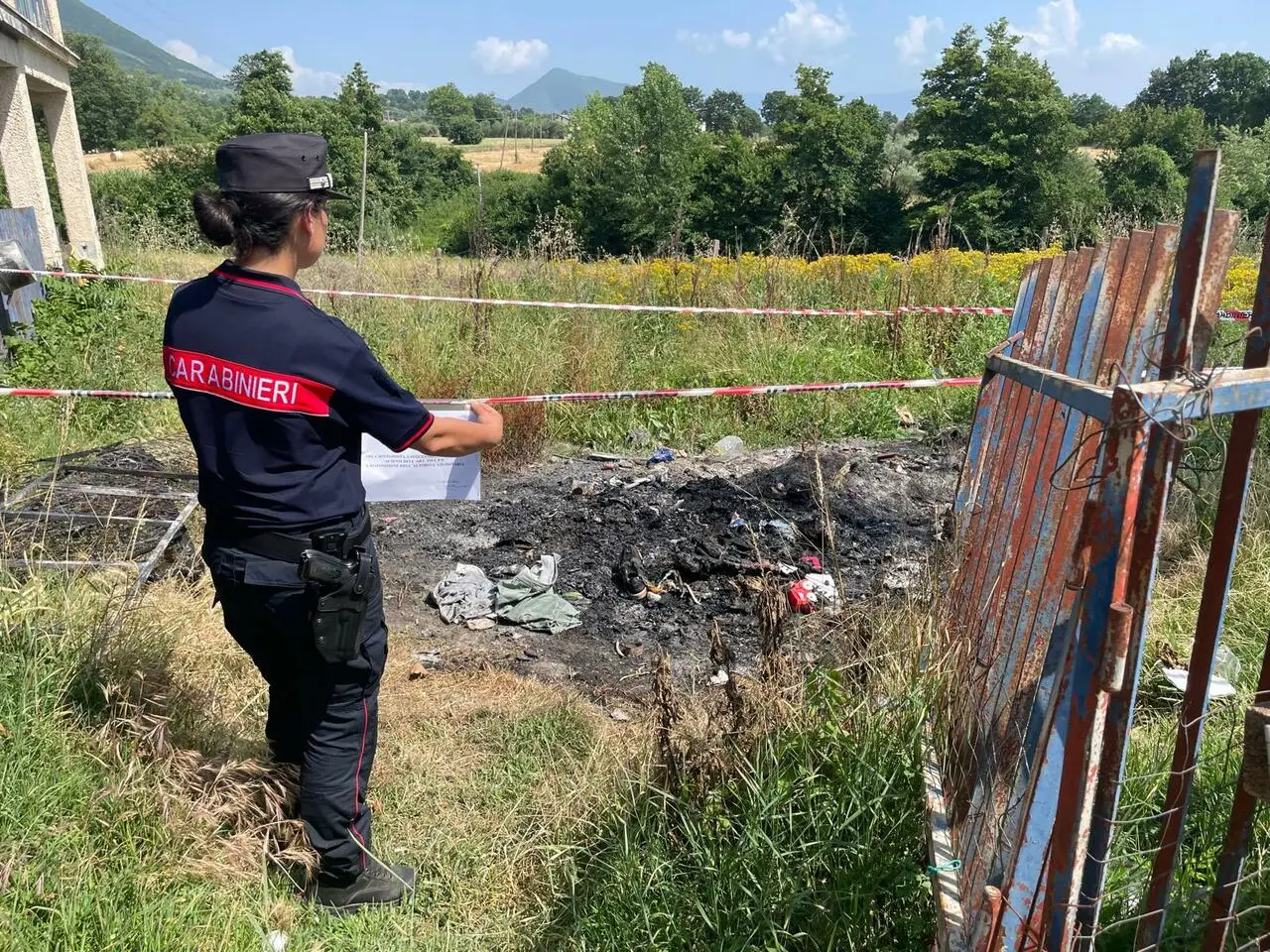 L'intervento dei carabinieri della Forestale