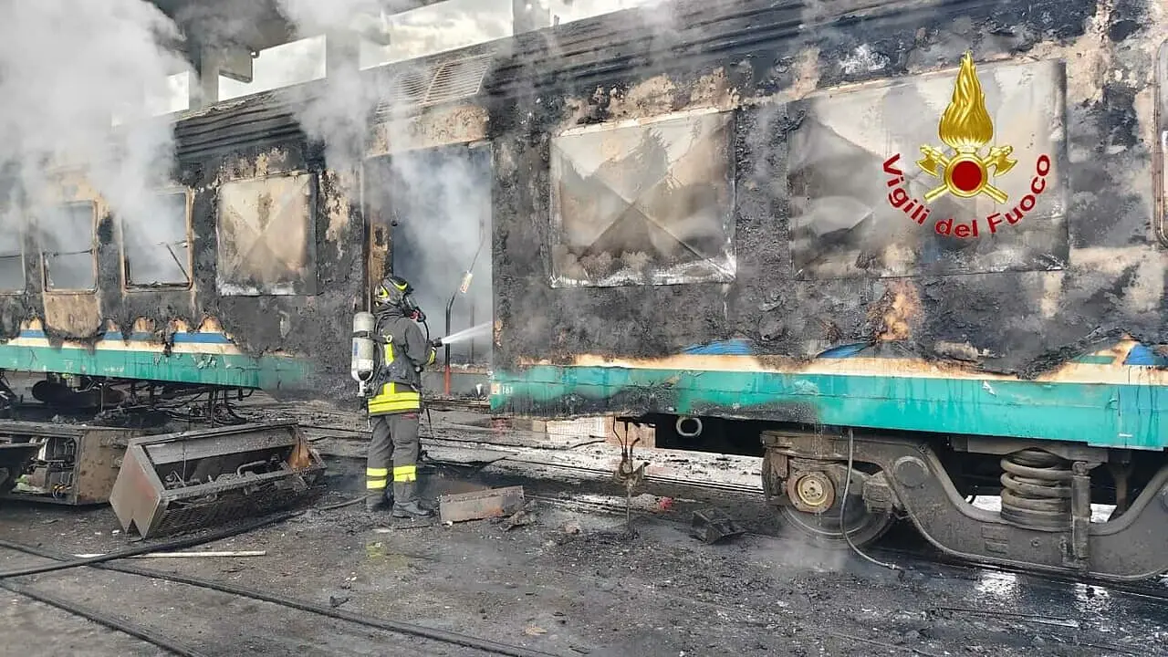 Il vagone in fiamme