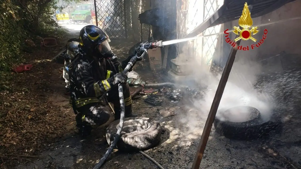 Incendio a San Pietro Infine