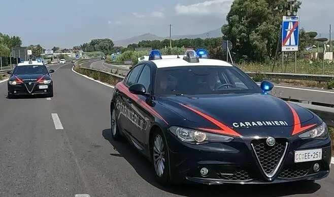L'intervento dei carabinieri