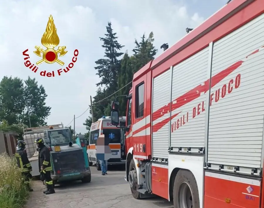 Incidente sul lavoro a Cancello Arnone