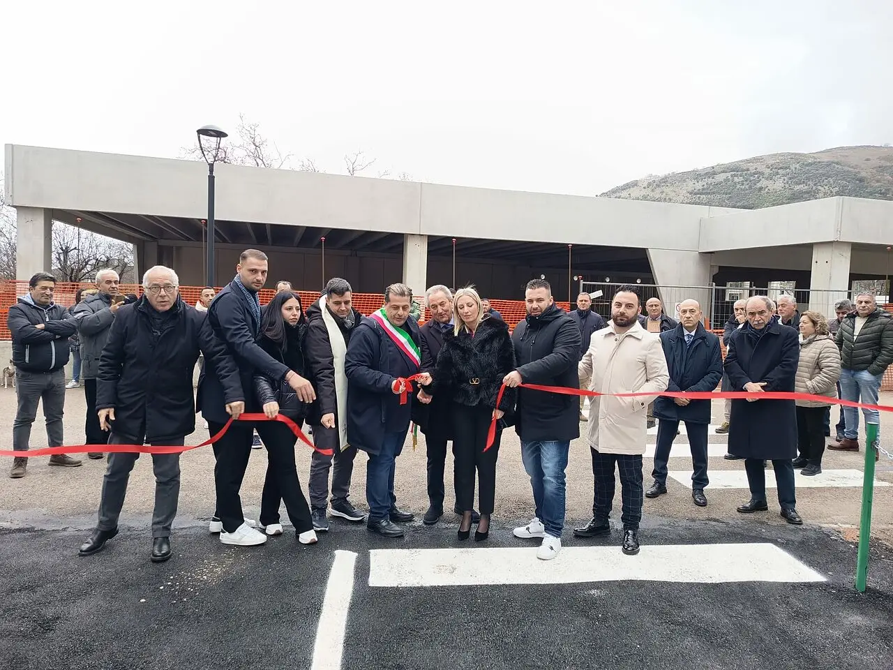 L'inaugurazione del parcheggio