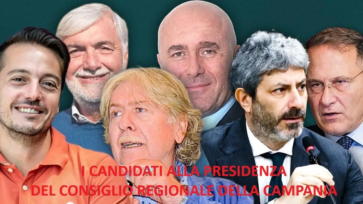 I sei candidati alla Presidenza del consiglio della Regione Campania