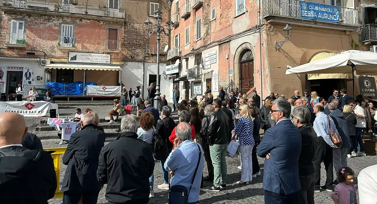 La manifestazione a Sessa Aurunca