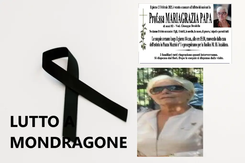Grave lutto a Mondragone: è morta la professoressa Mariagrazia Papa