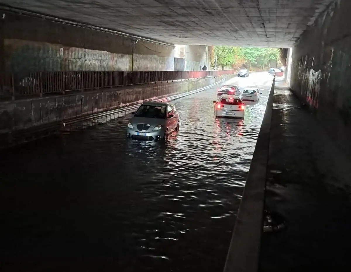 Sottopassi allagati a Caserta