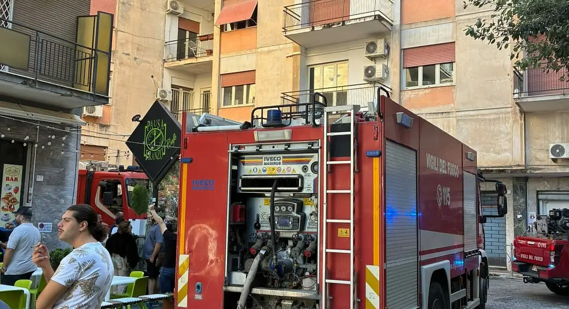L'incendio nell'appartamento
