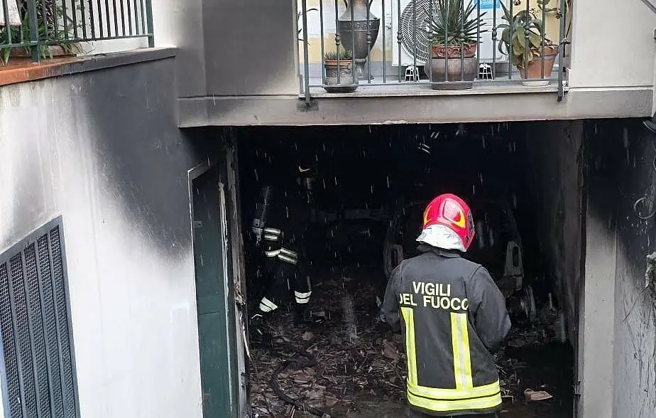 L'incendio nel garage