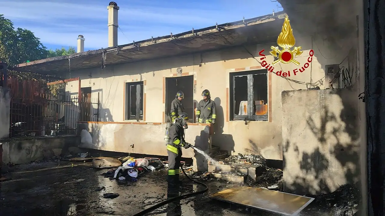 L'incendio nella palazzina