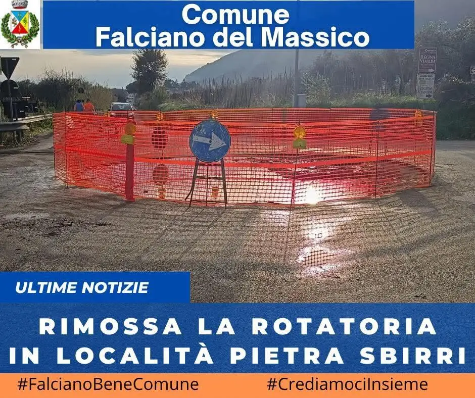 La rotatoria in località Pietra Sbirri