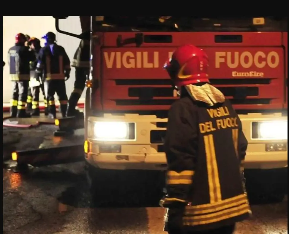 L'intervento dei vigili del fuoco
