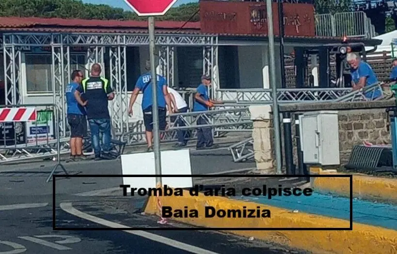 Tromba d’aria a Baia Domizia
